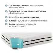 Двулицев матрак Duosense 20см. - iSleep