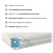 Двулицев матрак Vitalcare 23см. - iSleep